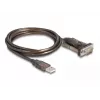 Adapteri USB 2.0 Type-A sarjaporttiin RS-232 D-Sub 9-pin uros DeLOCK 62646