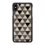 iKins älypuhelinkotelo iPhone XS Max – musta pyramidikuvio, suojaava kova kuori