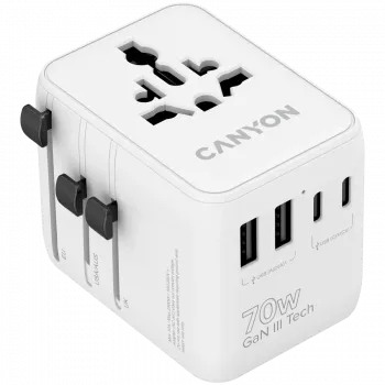 CANYON matka-adapteri OnTour 70 EU/UK/US/AUS 70W valkoinen