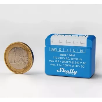 Shelly Qubino Wave 1 Mini LR älykytkin Z-Wave sininen