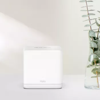 MERCUSYS Halo H60X mesh-järjestelmä (2 kpl pakkaus) Dualband-Wi‑Fi 6, 1500 Mbit/s, jopa 350 m², 2x LAN, sisäiset antennit, valkoinen