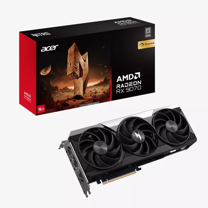 Acer Nitro Radeon RX 9070 OC 16GB GDDR6 -näytönohjain