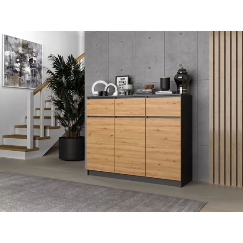 3D3S lipasto 120x40x97 cm, antrasiitti/artisan