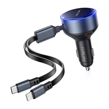 Vention FFOB0 30W autolaturi USB-C–Lightning-kaapelilla, 30 W teho iPhone-lataukseen