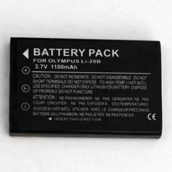 Ladattava Li-Ion-akku extra digital LI-20B 3,7V 1000mAh Olympus-kameroihin