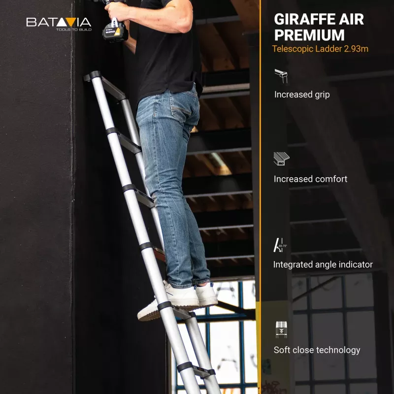 Teleskooppitikkaat Batavia B.V. Giraffe AIR 2,93 m — kompaktit vedettävät tikkaat