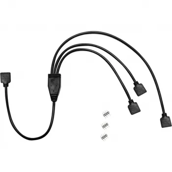 Inter-Tech - verkkojakaaja - 4-napainen pistoke 4-napaiseen pistokkeeseen - 48 cm