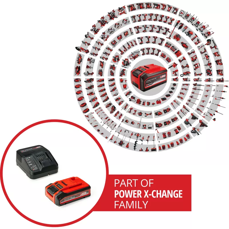 Akkuporavasara EINHELL Power X-Change TE‑HD 18 Li, 18V, Li‑Ion 4,0 Ah Plus, pora- ja talttasarjalla