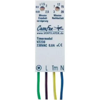 Seinäaikakytkin CasaFan VZ 230 Modulo valkoinen 9800006, 230 V aikohjaus