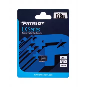 MicroSDXC-muistikortti PATRIOT PSF128GMDC10 128 GB UHS-I luokka 10 U1 80 MB/s, musta