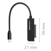 QOLTEC SATA-sovitin 52269 2,5 tuuman asemalle USB-C, tukee jopa 2 TB