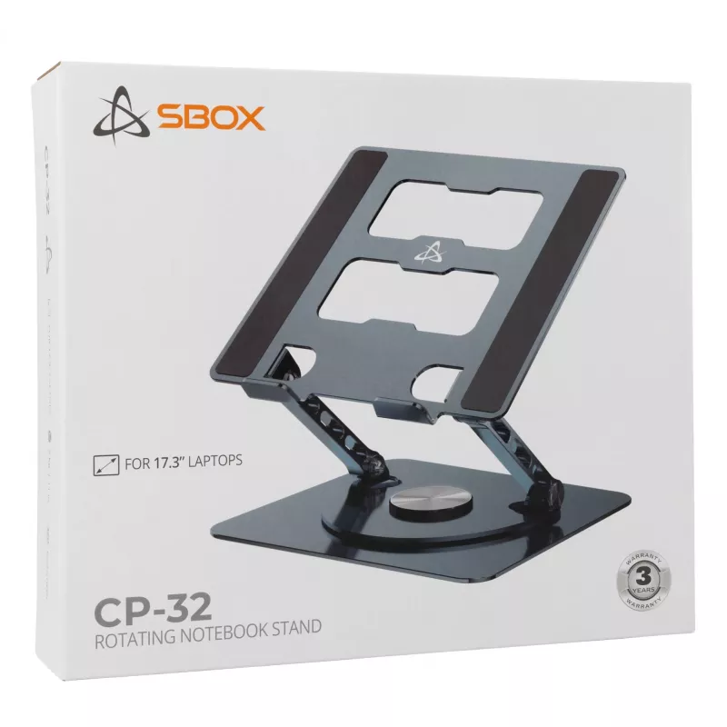 Sbox CP-32 kannettavan tietokoneen teline 360° kierto