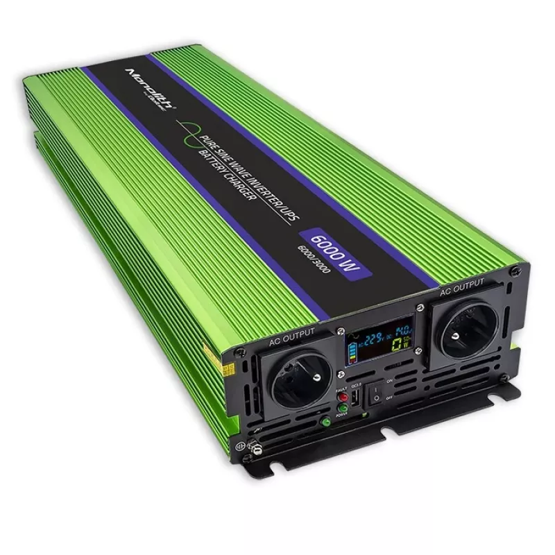 Auto-invertteri Qoltec Monolith 6000 W vihreä 12 V