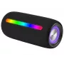 Kannettava stereokaiutin TRACER Stripe musta — 10 W RMS, Bluetooth/langallinen, USB-A & USB-C, MicroSD, sisäänrakennettu akku (jopa 5 h)