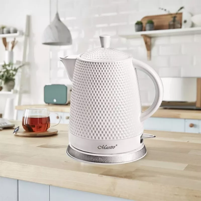 Maestro MR-069-WHITE keraaminen vedenkeitin, 1,5 L, 1500 W, valkoinen