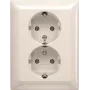BUSCH JAEGER BJ 202 EUJ-914 SCHUKO® kaksoispistorasia, täysi peitelevy