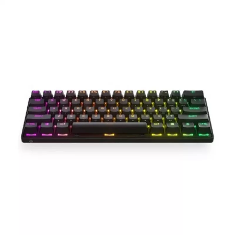 Mekaaninen pelinäppäimistö STEELSERIES Apex Pro Mini Wireless — 60 % muotokerroin, USB + RF Wireless + Bluetooth, QWERTY US, musta