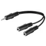 Microconnect AUDLR02 audiokaapeli 0,2 m 3,5 mm 2 x 3,5 mm musta