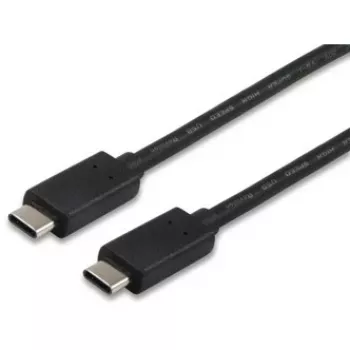 Equip USB 2.0 Type-C -kaapeli, 1m, 1 m, USB C, USB C, USB 2.0, uros/uros, musta