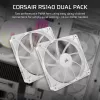 Corsair RS140 Dual Pack kotelotuulettimet, 140 mm, valkoiset, CO-9050195-WW