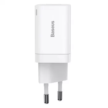 Baseus Super Si Pro -pikalaturi USB + USB-C 30W (valkoinen)