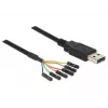 USB-kaapeli DeLOCK 1,8 m USB2.0-A/TTL 6-napainen musta