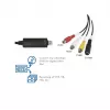 LogiLink USB 2.0 A/V -kaappari. USB A-uros 3xCinch + MiniDIN5-naaras. musta