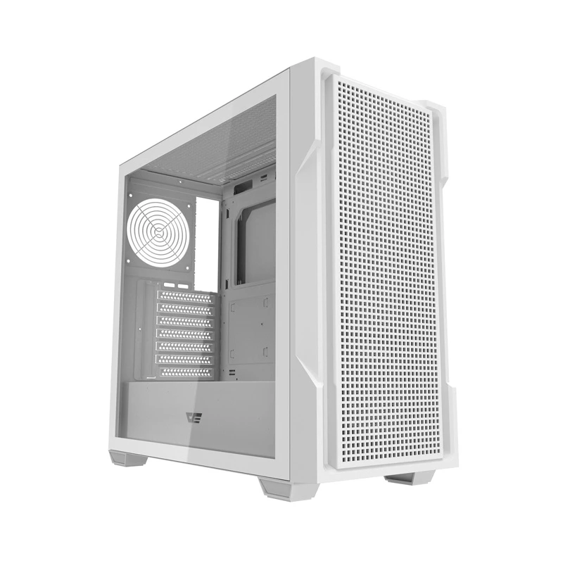 Darkflash DS900 Mesh PC-kotelo ilman tuulettimia (valkoinen)