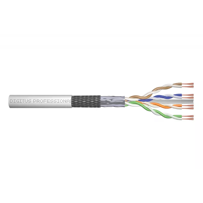 Verkkokaapeli Digitus CAT 6 SF/UTP Twisted Pair -patchkaapeli bulk 305 m harmaa
