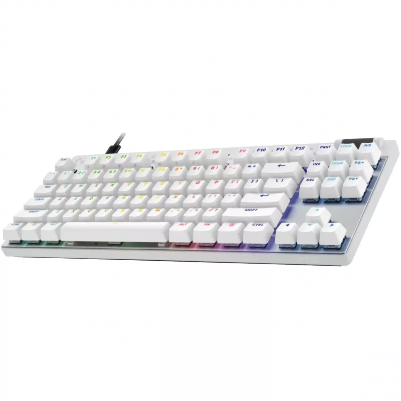 Logitech G PRO X TKL RAPID pelinäppäimistö, QWERTZ-asettelu, valkoinen (920-013240)