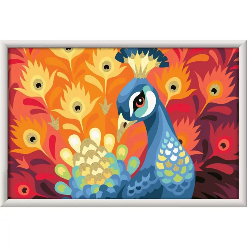 Maalaus- ja valusarja Ravensburger CreArt Proud Peacock — maalaussarja