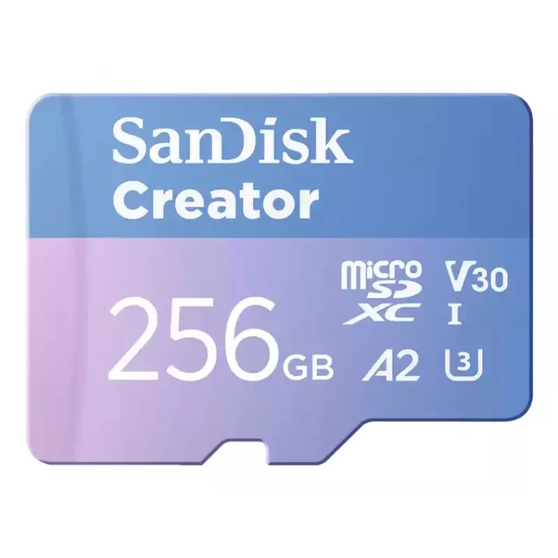 SanDisk Creator MicroSD-muistikortti 256 GB, suuret siirtonopeudet jopa 190 MB/s