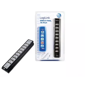 LogiLink UA0096 USB-keskitin 480 Mbit/s musta