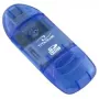 Titanum TA101B ulkoinen muistikortinlukija, USB 2.0, MicroSDHC/miniSD/MMC/SD/SDHC, sininen