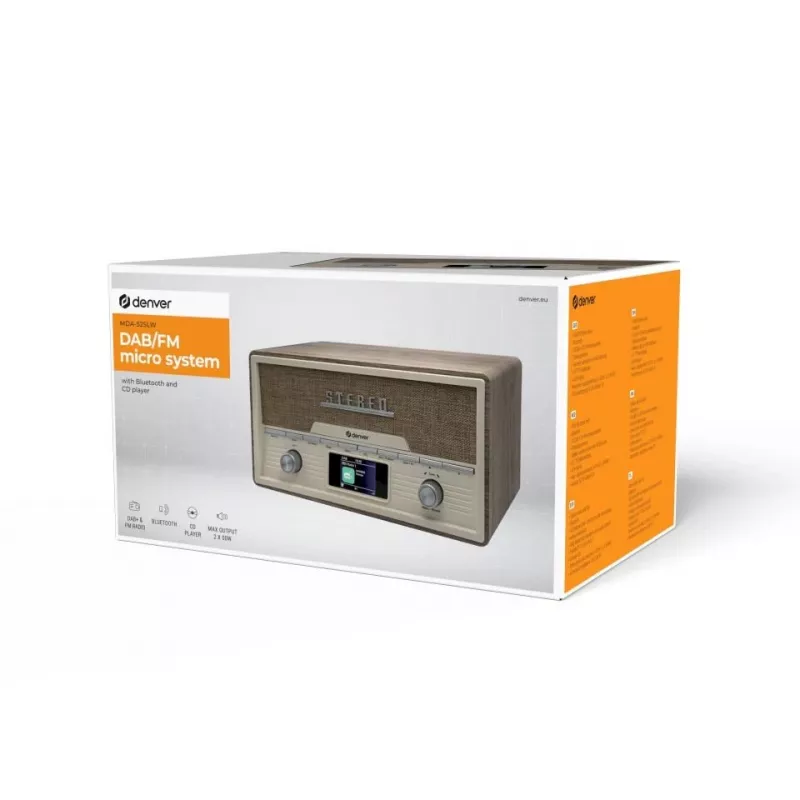 Henkilökohtainen CD-soitin Denver MDA-525LW puu 10 W DAB+ FM