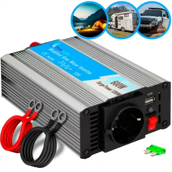Extralink OPIM-600W jännitemuunnin, auto 12V, 600W modifioitu siniaalto