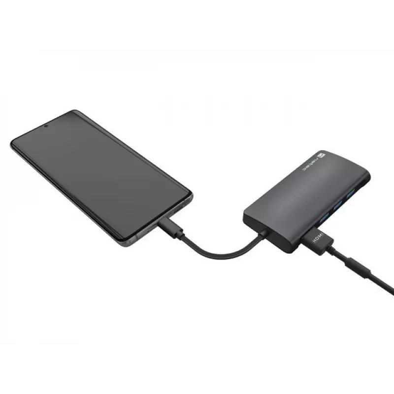 Telakointiasema NATEC NMP-2162 USB 3.2 Gen 1 Type-C harmaa johdollinen