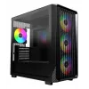 Montech X5M (B) Micro Tower -PC-kotelo – Micro-ATX/Mini-ITX, 3x120mm edessä, 1x120mm takana, tukee ATX-virtalähteitä, 2x3,5 inch + 4x2,5 inch, musta