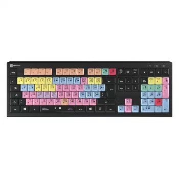 Logickeyboard ASTRA 2 USB AZERTY englanti musta täysikokoinen näppäimistö