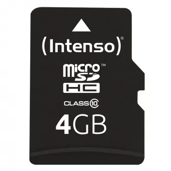 MUISTI MICRO SDHC 4GB C10/W/ADAPTER 3413450 INTENSO