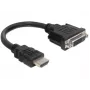 Kaapeli HDMI-DVI uros/naaras DeLOCK 0.2m