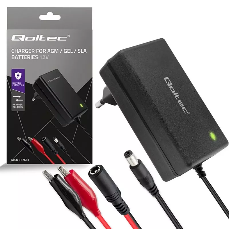QOLTEC-akku­laturi 24V 19,2W, malli 52662