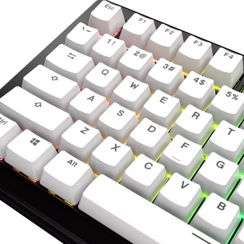 Näppäinhatut GLORIOUS GPBT Basics PBT Dye-Sub Classic valkoinen ANSI-asettelu