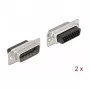 Jatkoliitin DeLOCK 66713 D-Sub HD 26 pin musta hopea
