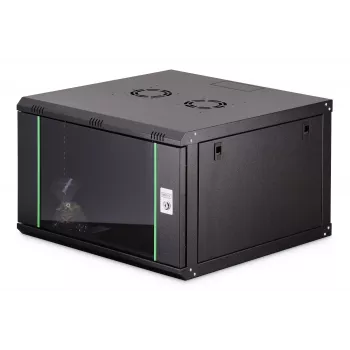 Seinäkiinnitteinen 19 tuuman räkkikotelo DIGITUS Dynamic-N DN-37103 — 7U, 600x600 mm, IP20, kokoamaton, musta