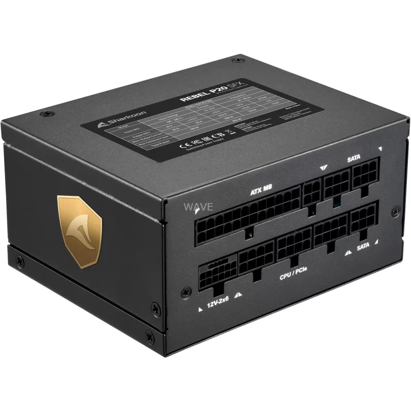 Sharkoon Rebel P20 SFX virtalähde 850 W 24-pin ATX musta
