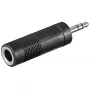 Goobay kuuloke-AUX-sovitin 3,5 mm pistoke 6,35 mm liitäntään musta