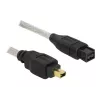 FireWire A/B -kaapeli DeLOCK 82588 1,0 m harmaa