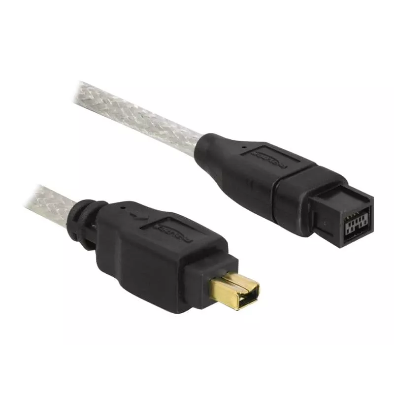 FireWire A/B -kaapeli DeLOCK 82588 1,0 m harmaa