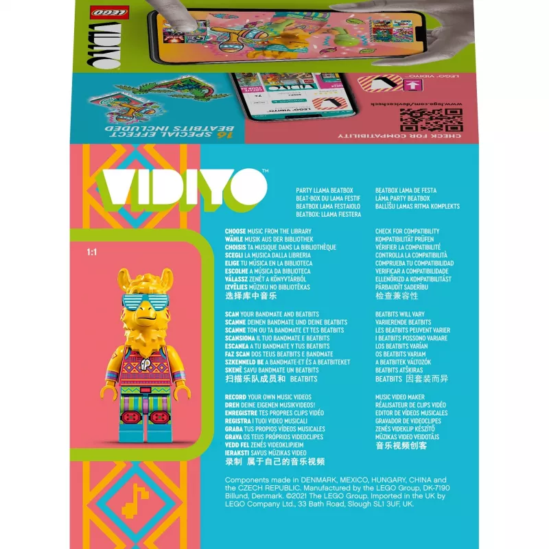 LEGO VIDIYO BeatBox 43105 Party Llama — interaktiivinen musiikki- ja tanssipelisetti